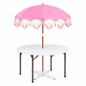 5ft Round Folding Table with Umbrella and Stand