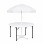 5ft Round Folding Table with Umbrella and Stand