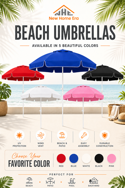 5 FT Patio Umbrella, Outdoor Table Umbrella, UPF50+ Protection, Great for Outdoor Garden Backyard