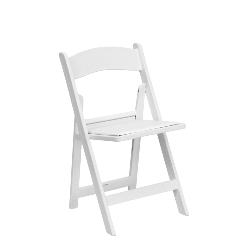 Hercules Series Resin Folding Chair – White