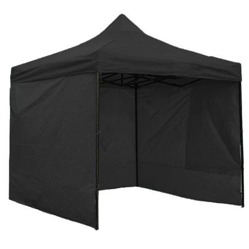 10′ x 10′ Black Canopy Tent with Solid Walls