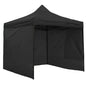 10′ x 10′ Black Canopy Tent with Solid Walls