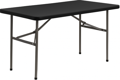 4ft Folding Plastic Table - Black