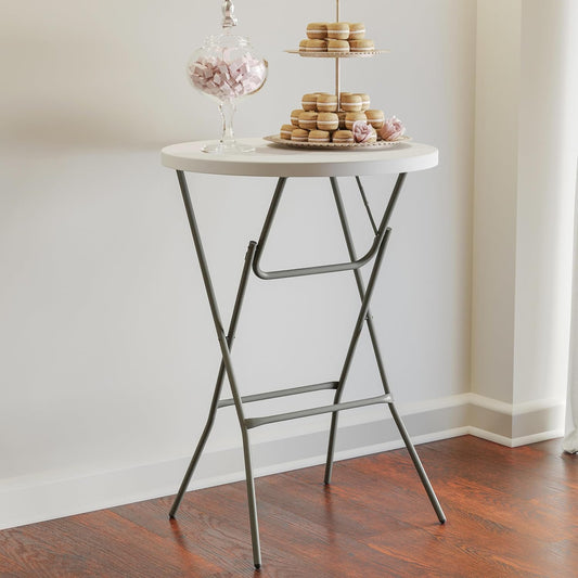 32″ Folding Bar Height Table – White