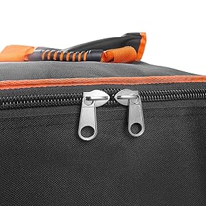 10x10x62in Canopy Bag Replacement, 800D Waterproof Oxford Carrying Bag, for 10x10 Pop Up Tent with Roller Wheels/Handle/Buckle Strap/Pocket for Easy Carrying, Black