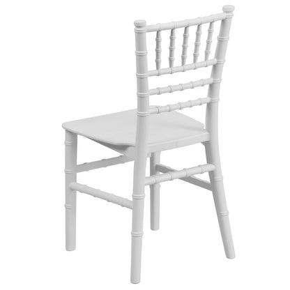 BizChair Child Size White Chiavari Chair – Durable Resin Kids Chair for Weddings, Parties & Everyday Use