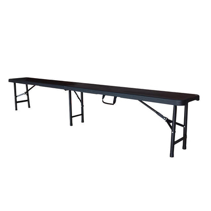 8ft Plastic Folding Bench – Black
