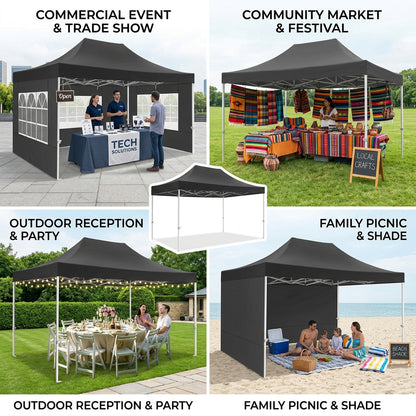 10x15 Pop-Up Canopy with 3 Side Walls