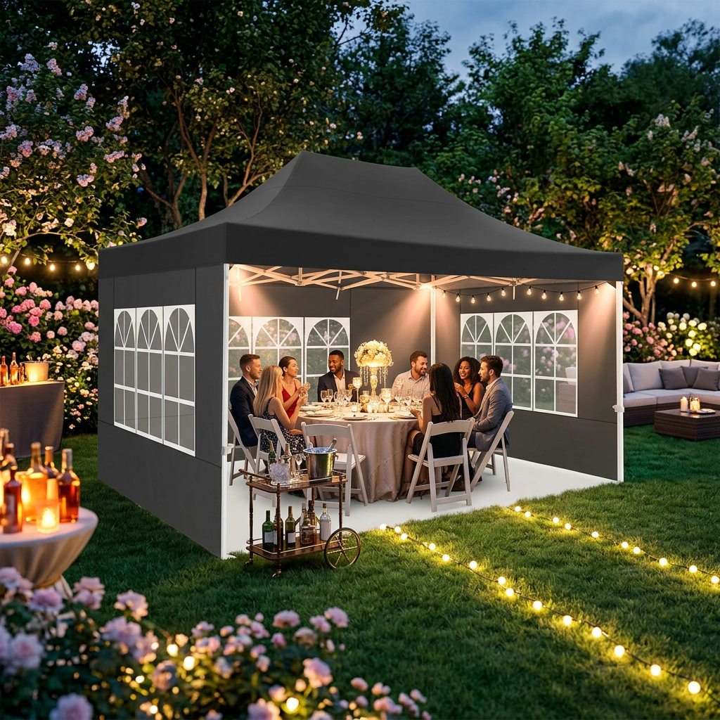 10x15 Pop-Up Canopy with 3 Side Walls