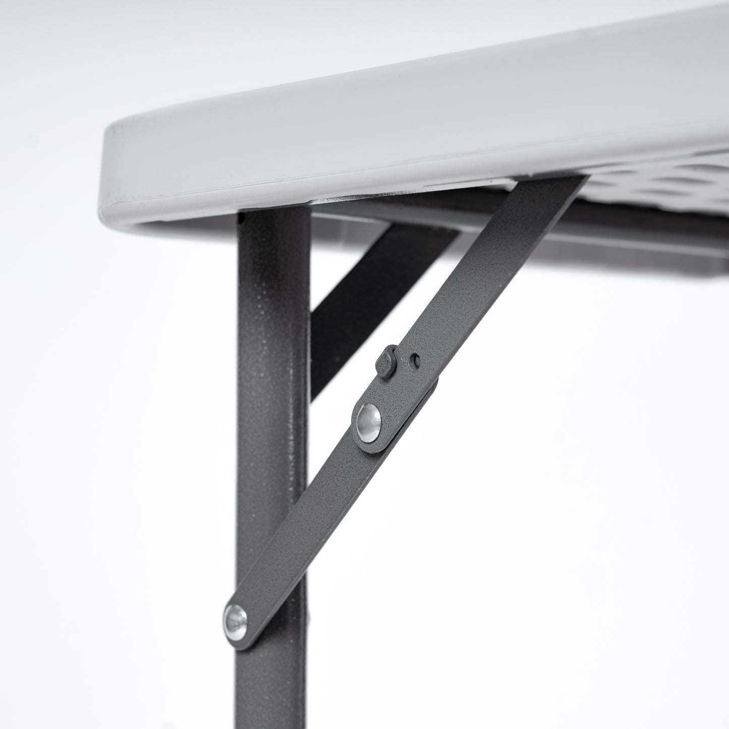 Plastic Square Folding Table - White