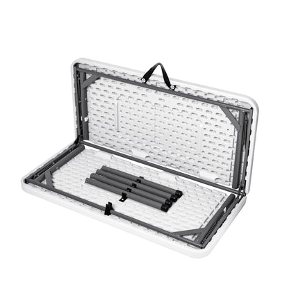 Plastic Square Folding Table - White