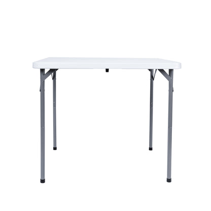 Plastic Square Folding Table - White