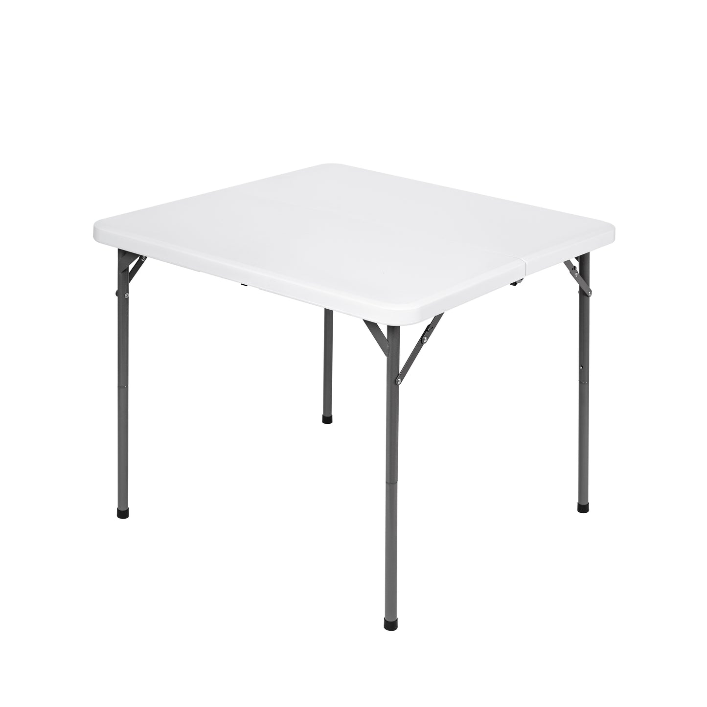 Plastic Square Folding Table - White