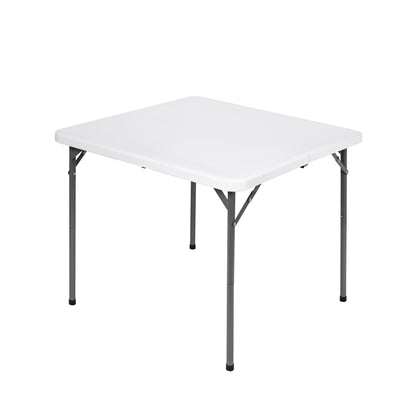 Plastic Square Folding Table - White