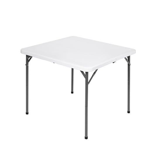 Plastic Square Folding Table - White
