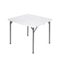 Plastic Square Folding Table - White
