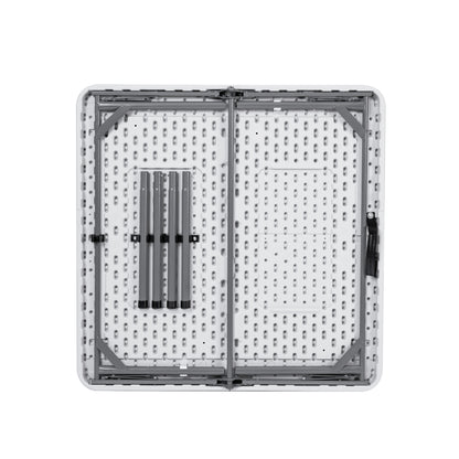 Plastic Square Folding Table - White
