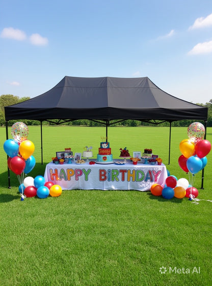 10x20 Black Pop Up on sale