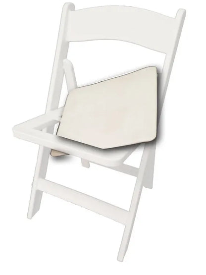 Replacement White Cushion for Resin Folding Chairs